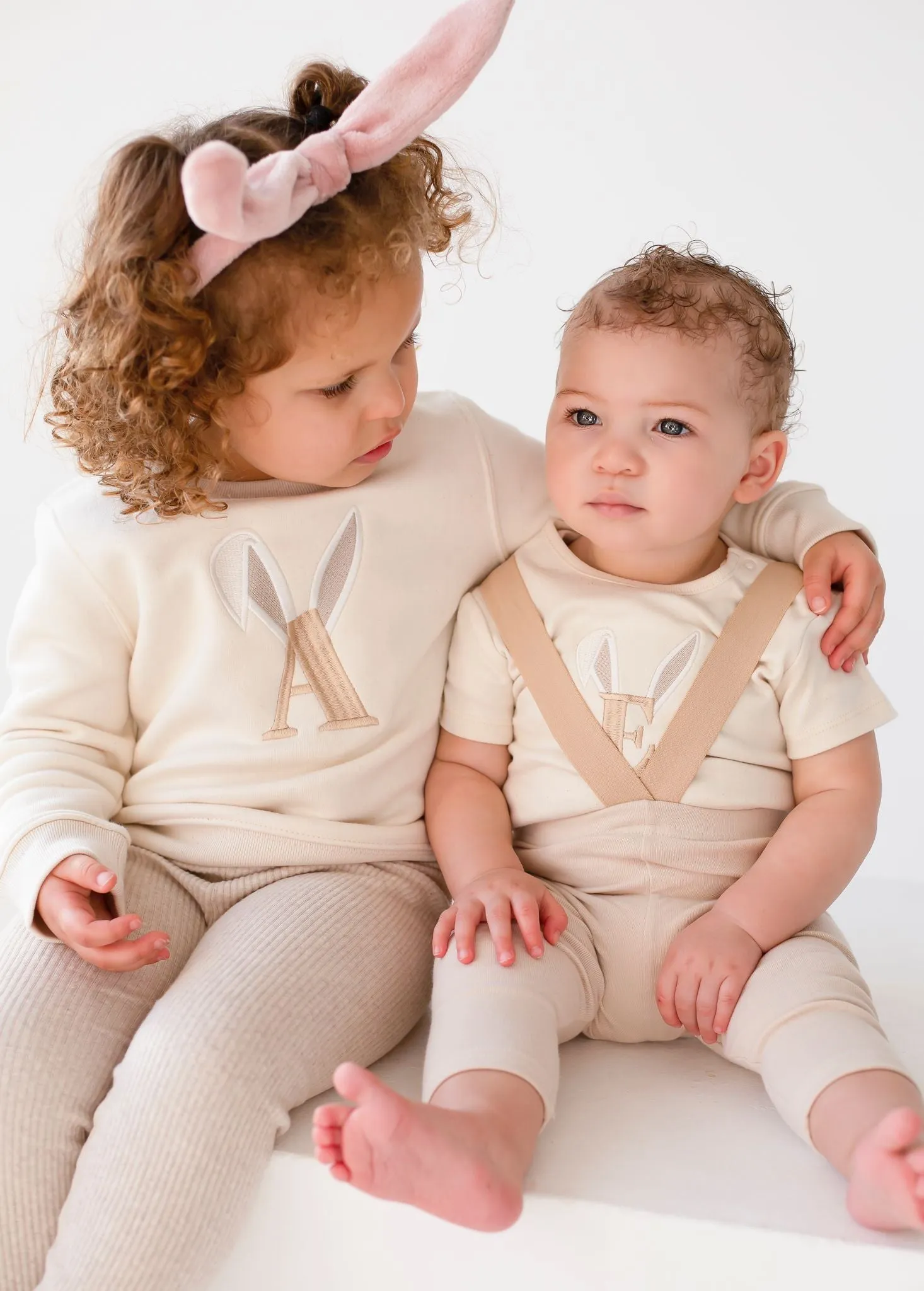 Easter Initial Signature Baby Bodysuit