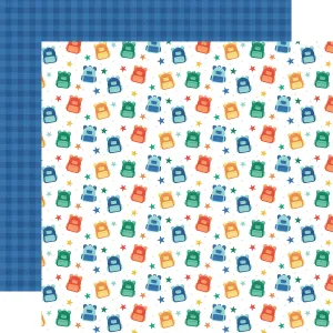 Echo Park - Off To School - 12x12 Single Sheet / Star Backpack