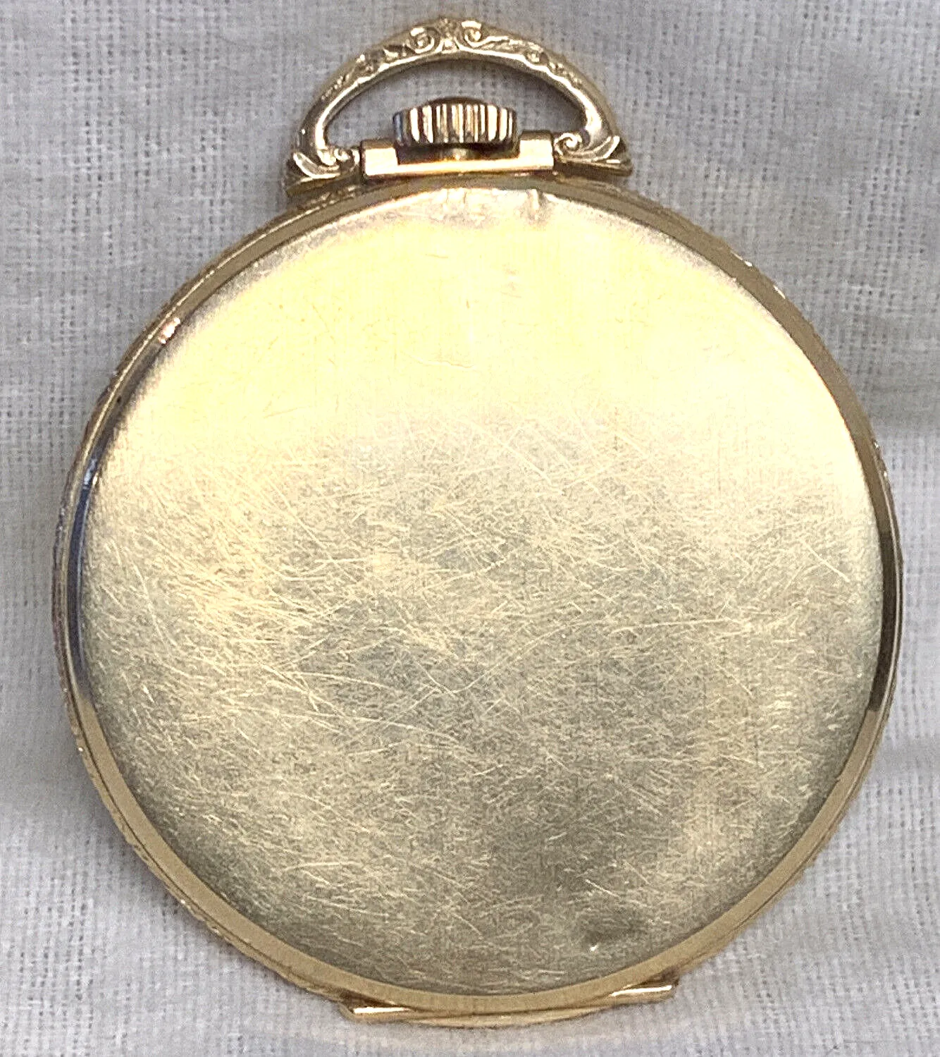 ELGIN 14K Solid Gold 44mm Open Face Pocket Watch - Runs Great Excellent Cond.