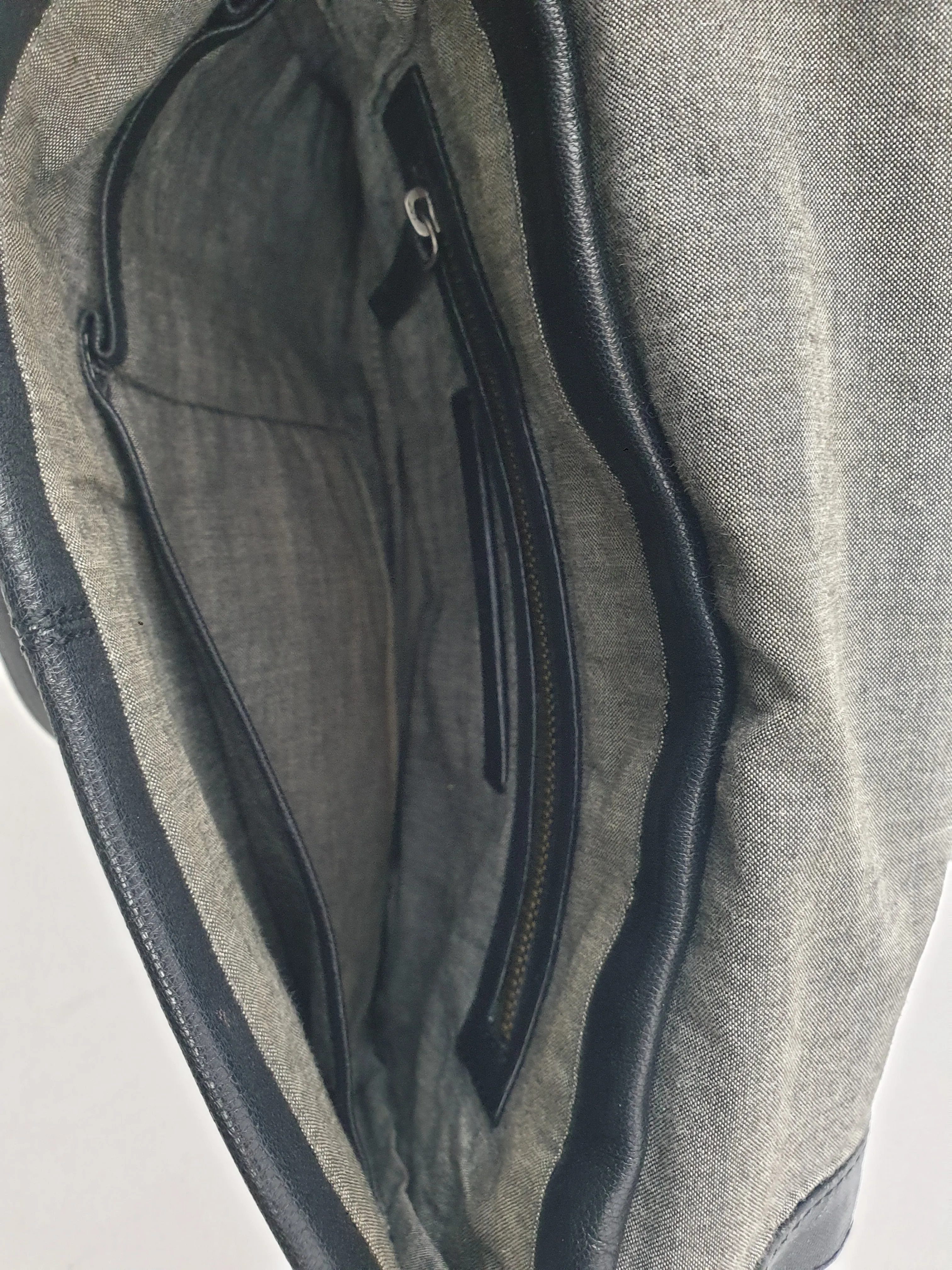 Elk black leather cross body or shoulder bag