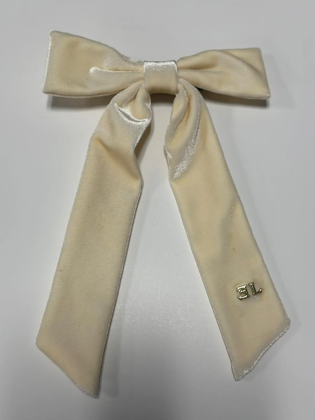 Embellished Pearl Bow-Ivory
