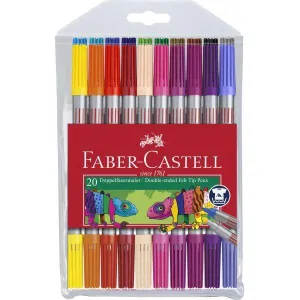 Faber-Castell - Redline Double Ended Fibre Tip Pen Wlt 20