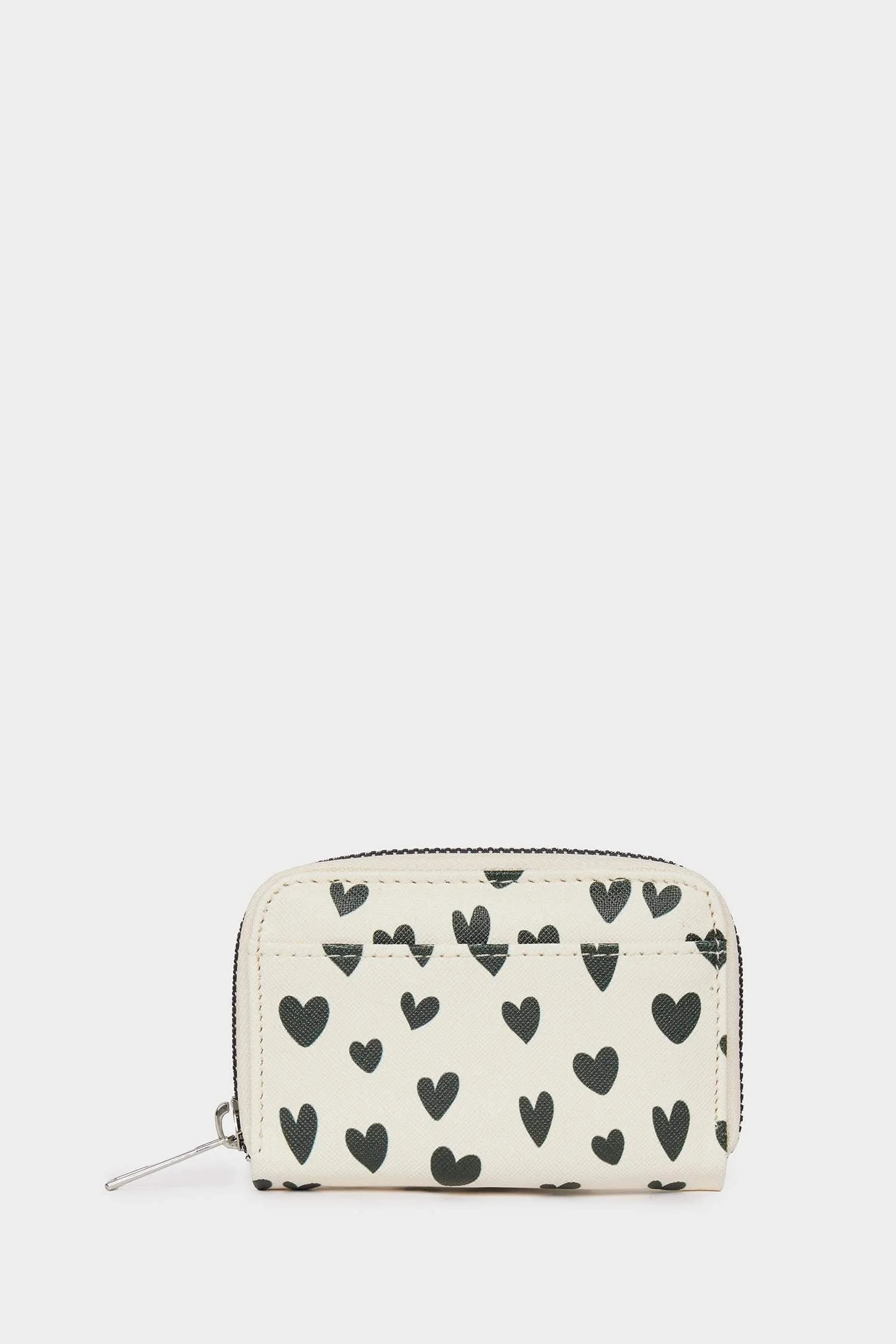 Female Heart Printed Coin Wallet
