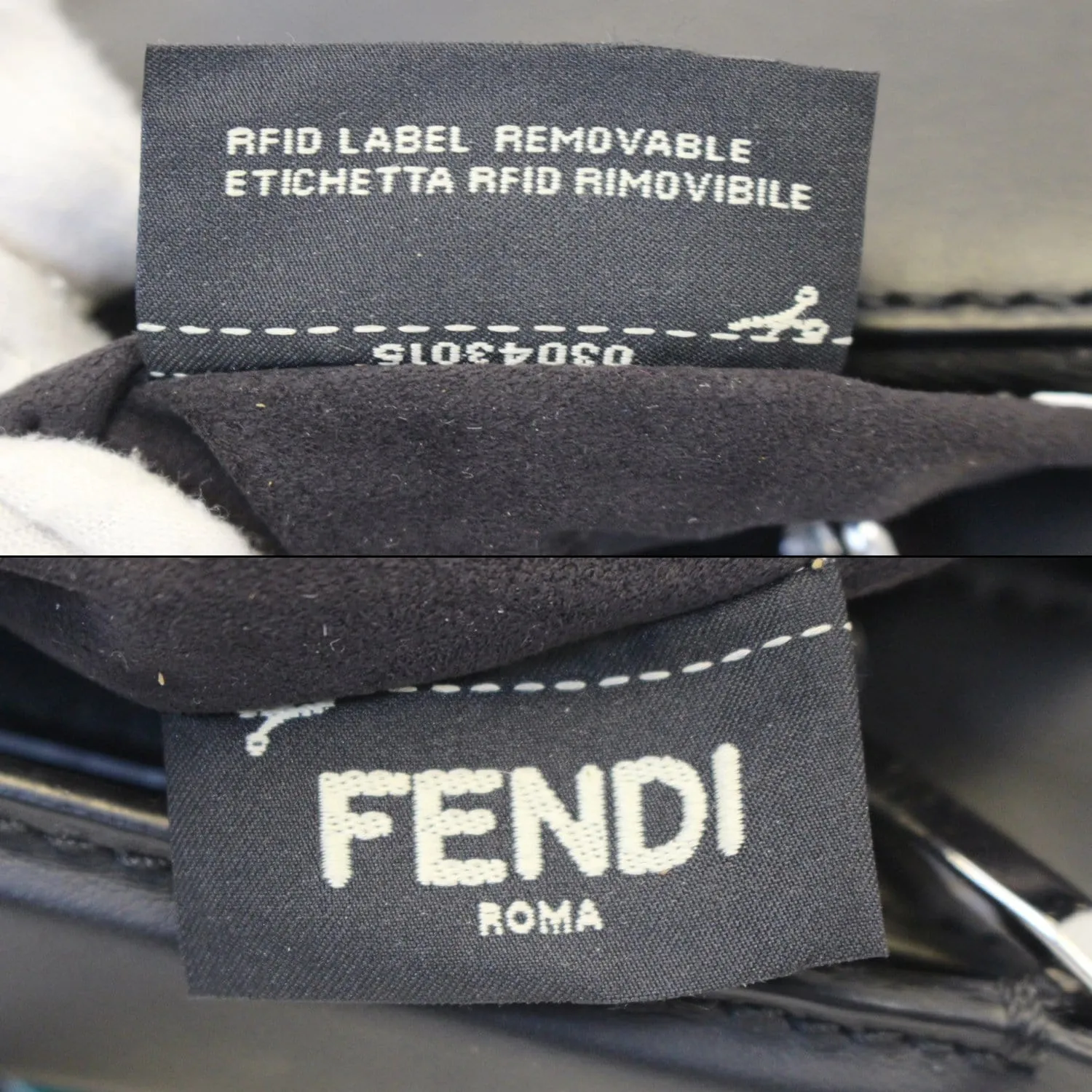 FENDI DotCom Faces Click Top Handle Embellished Leather Shoulder Handbag - Last Call