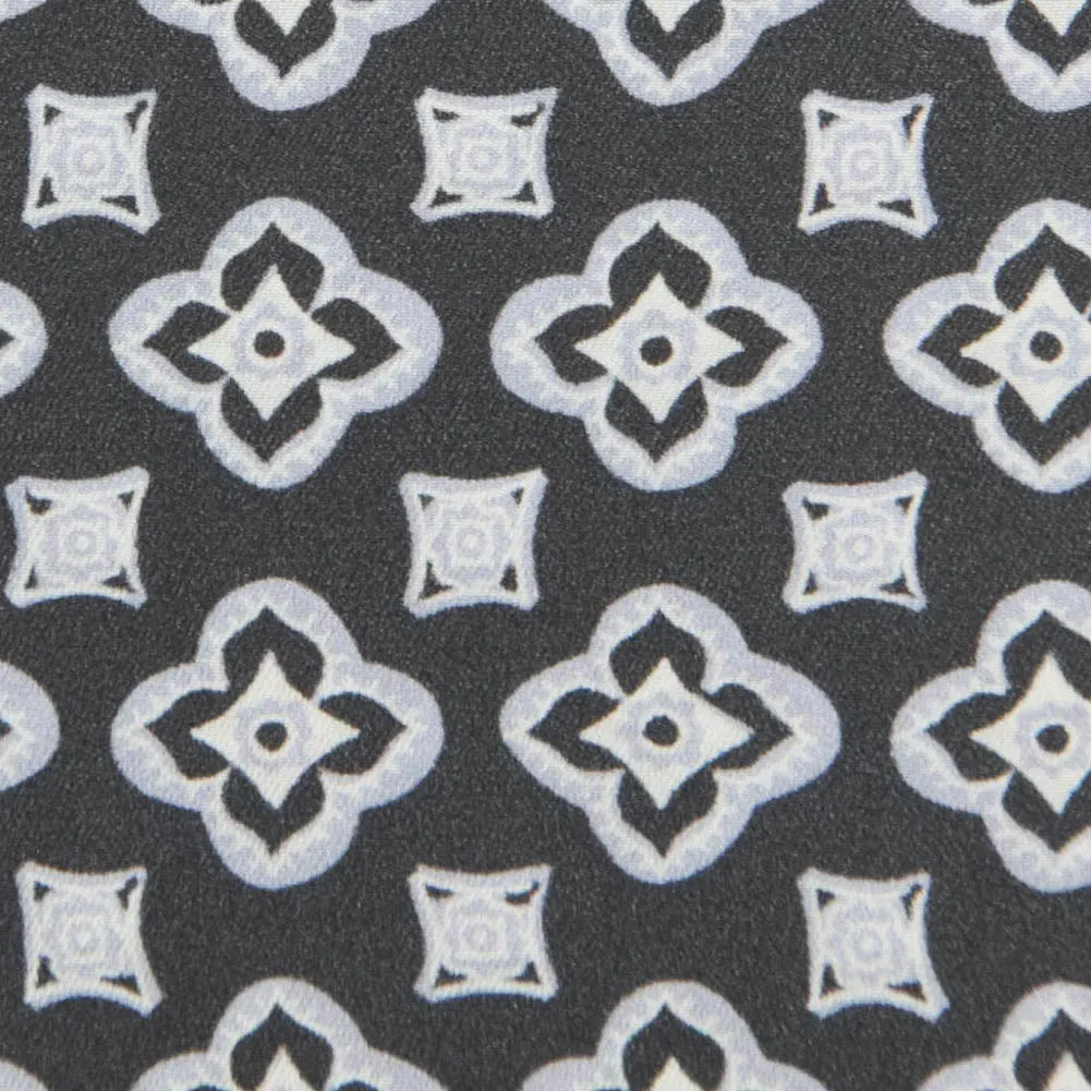 Finamore Napoli Gray Silk Pocket Square