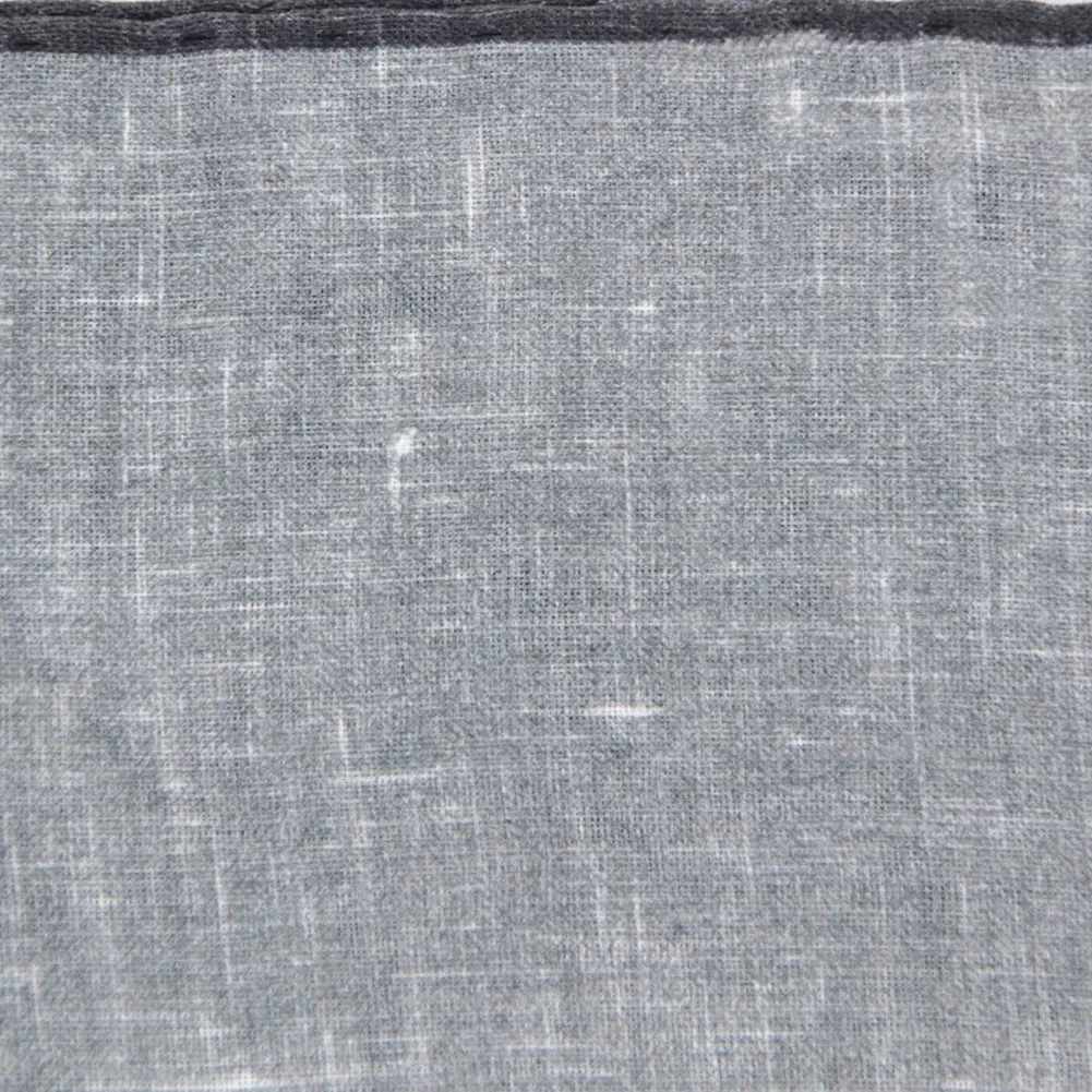 Fiori Di Lusso Gray Linen Pocket Square