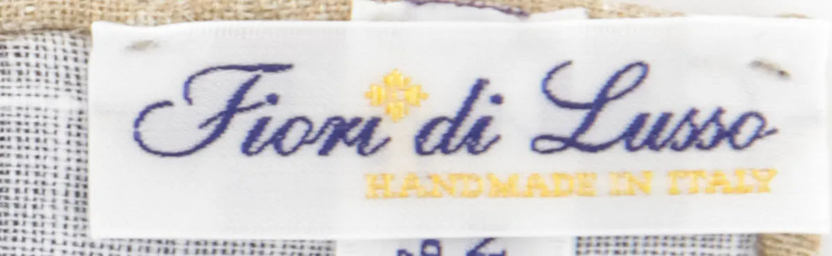 Fiori Di Lusso Gray Linen Pocket Square