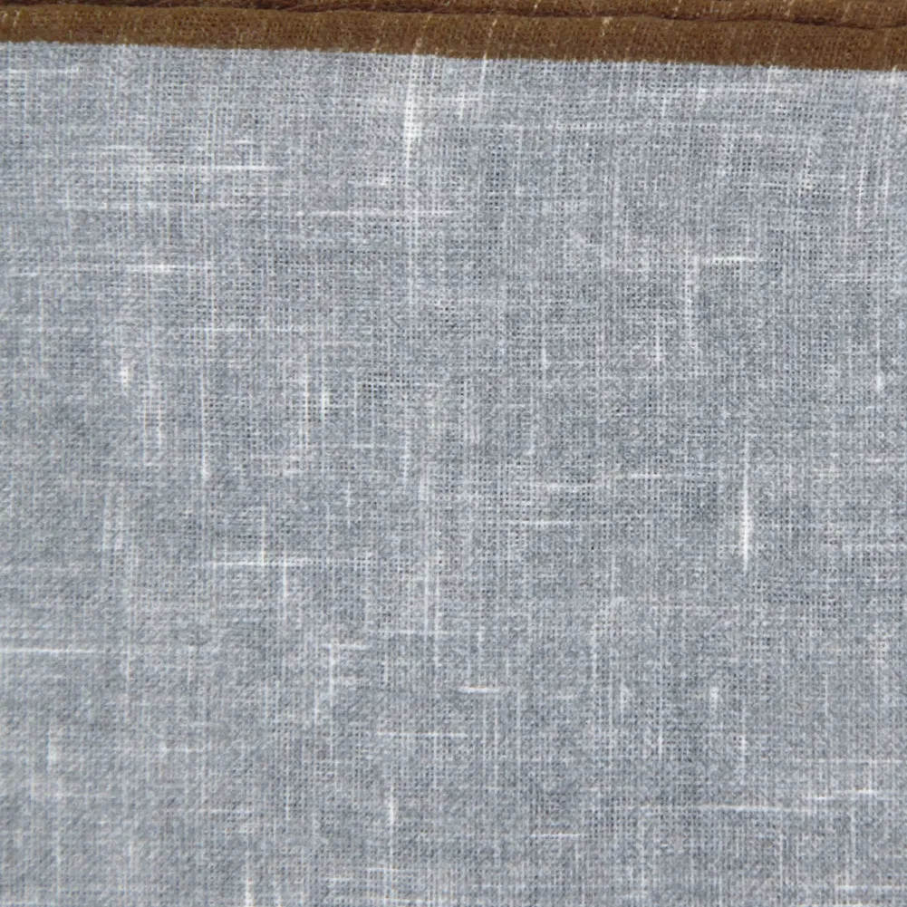 Fiori Di Lusso Gray Linen Pocket Square