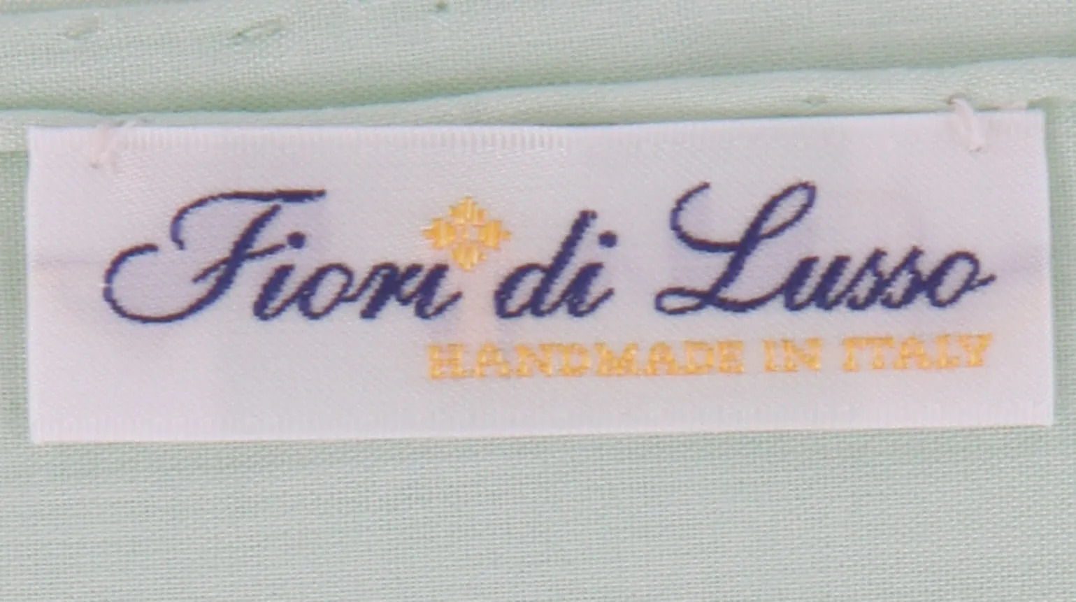 Fiori Di Lusso Green Cotton Pocket Square