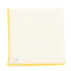 Fiori Di Lusso White Linen Pocket Square