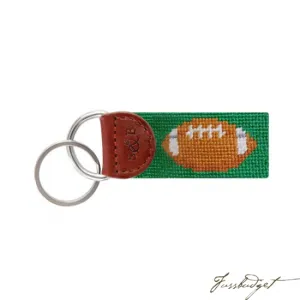 Football Needlepoint Key Fob