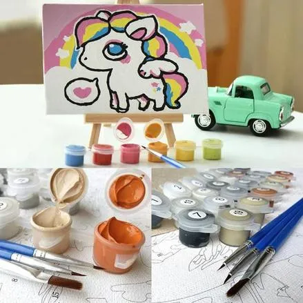 For Kids 20x20cm Easy Paint By Numbers Kits MB108