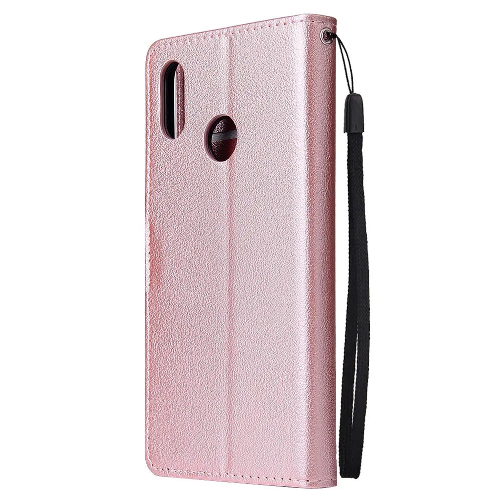 For OPPO Realme 3 Wallet-type PU Leather Protective Phone Case with Buckle & 3 Card Position black