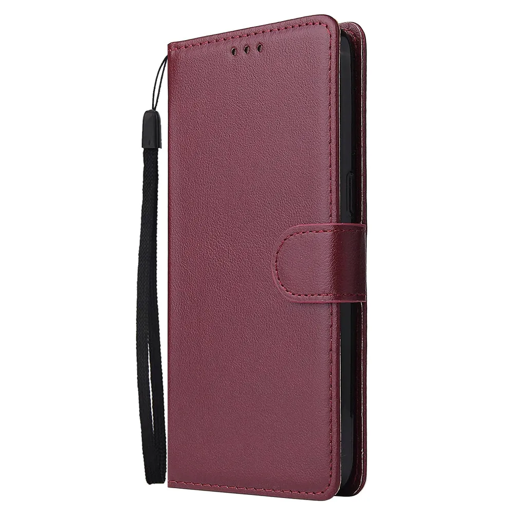 For OPPO Realme 3 Wallet-type PU Leather Protective Phone Case with Buckle & 3 Card Position black