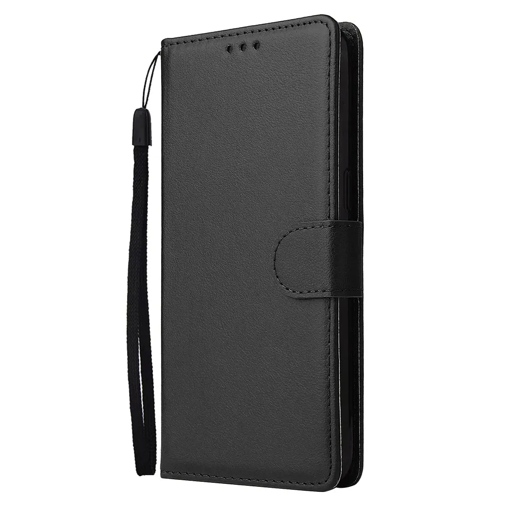 For OPPO Realme 3 Wallet-type PU Leather Protective Phone Case with Buckle & 3 Card Position black