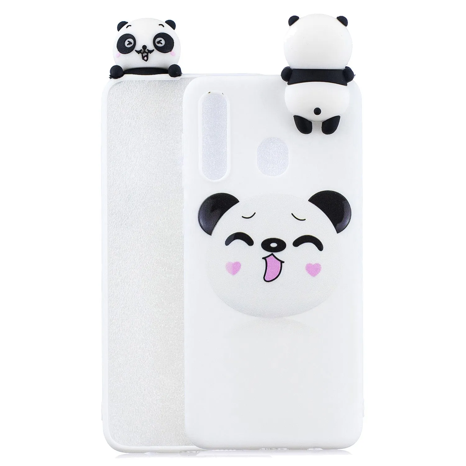 For Samsung A10S A20S Color Painting Pattern Drop Protection Soft TPU Mobile Phone Case Back Cover Bracket big face cat