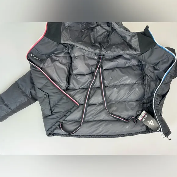 Four Laps Fourlaps Cover Down Filled Jacket Coat Black S Women Hooded NWT