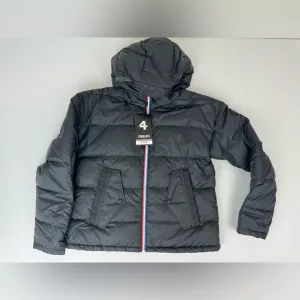 Four Laps Fourlaps Cover Down Filled Jacket Coat Black S Women Hooded NWT