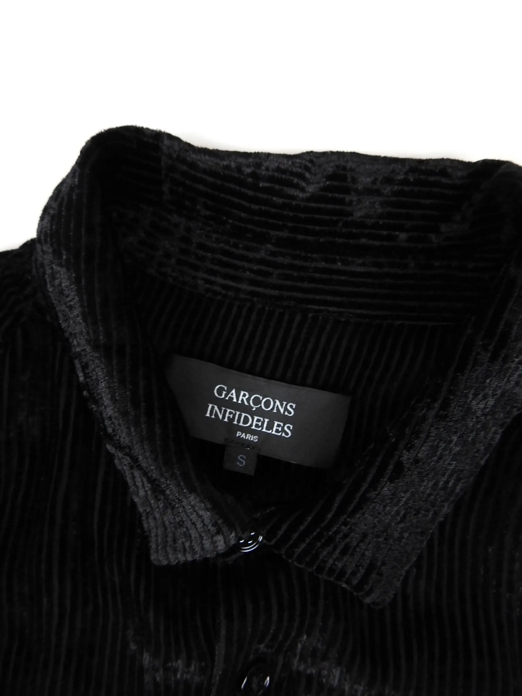 Garcons Infidles Silk/Cotton Corduroy Shirt Size Small