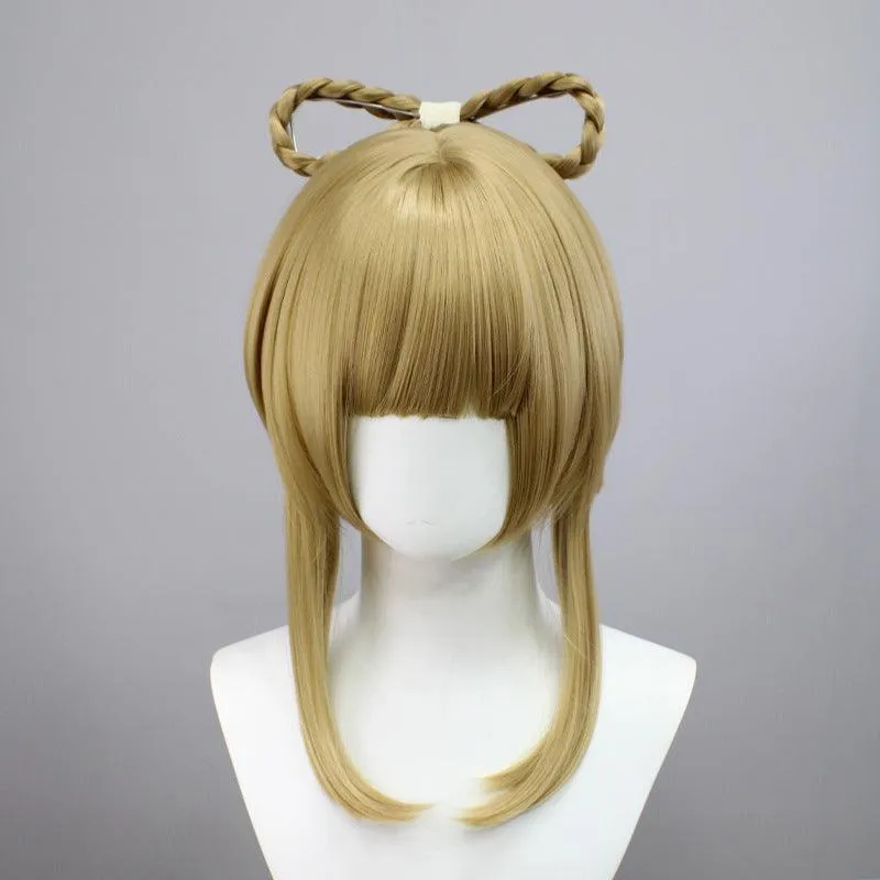 Genshin Impact Yaoyao Cosplay Wig Brown Ponytail Hair