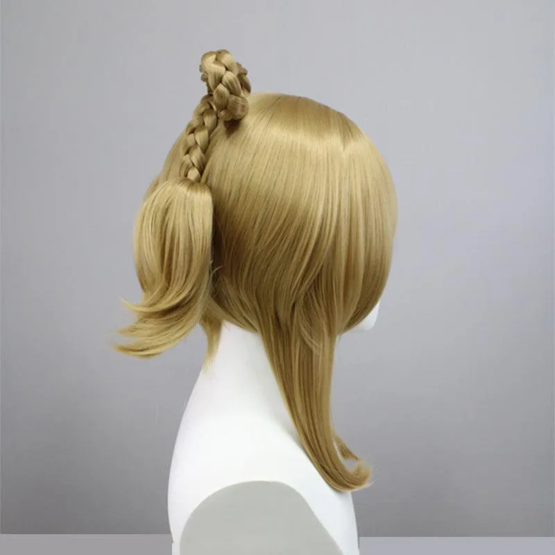 Genshin Impact Yaoyao Cosplay Wig Brown Ponytail Hair