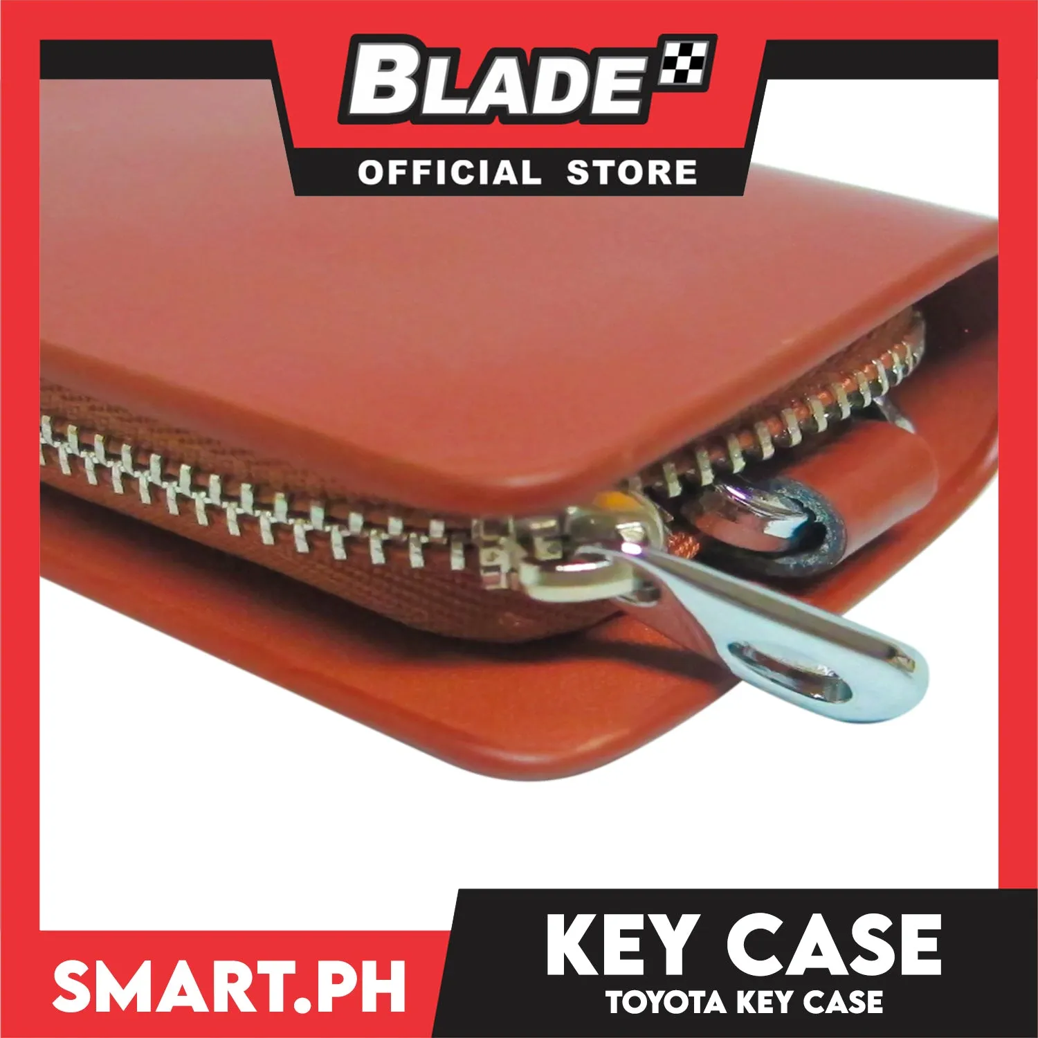 Genuine Leather Key Cover for Ford (Brown) Key Case Car Key Holder Wallet with Metal Hook