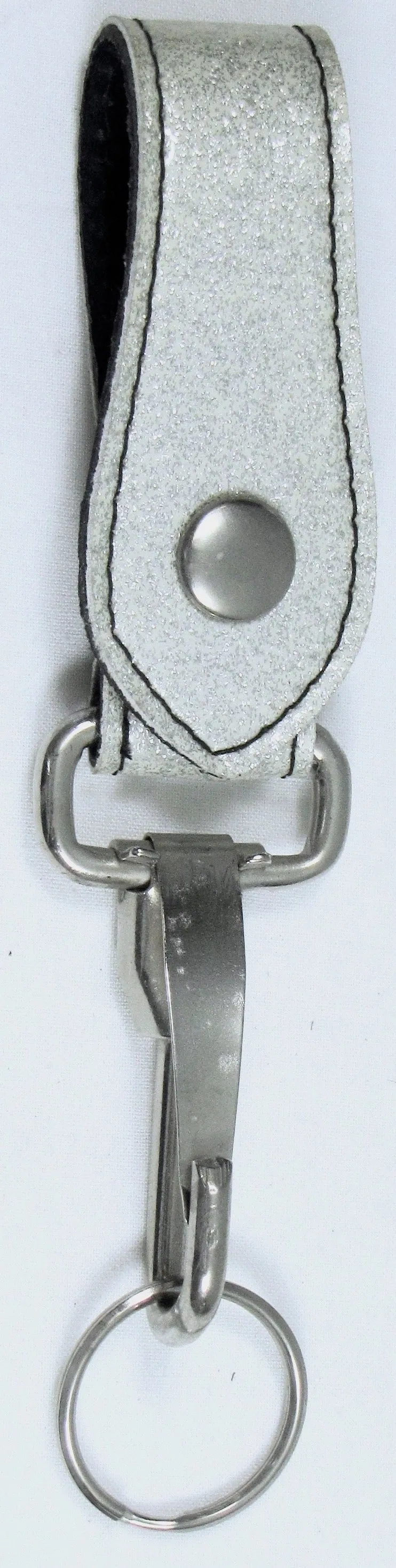 GK07-SI - Glitter Heavy Key Fob - Silver