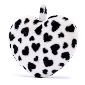 Gloveleya 17-inch Plush Fashion Heart Pillow Rabbit Hair Kids Pillows White with Black Heart Pattern