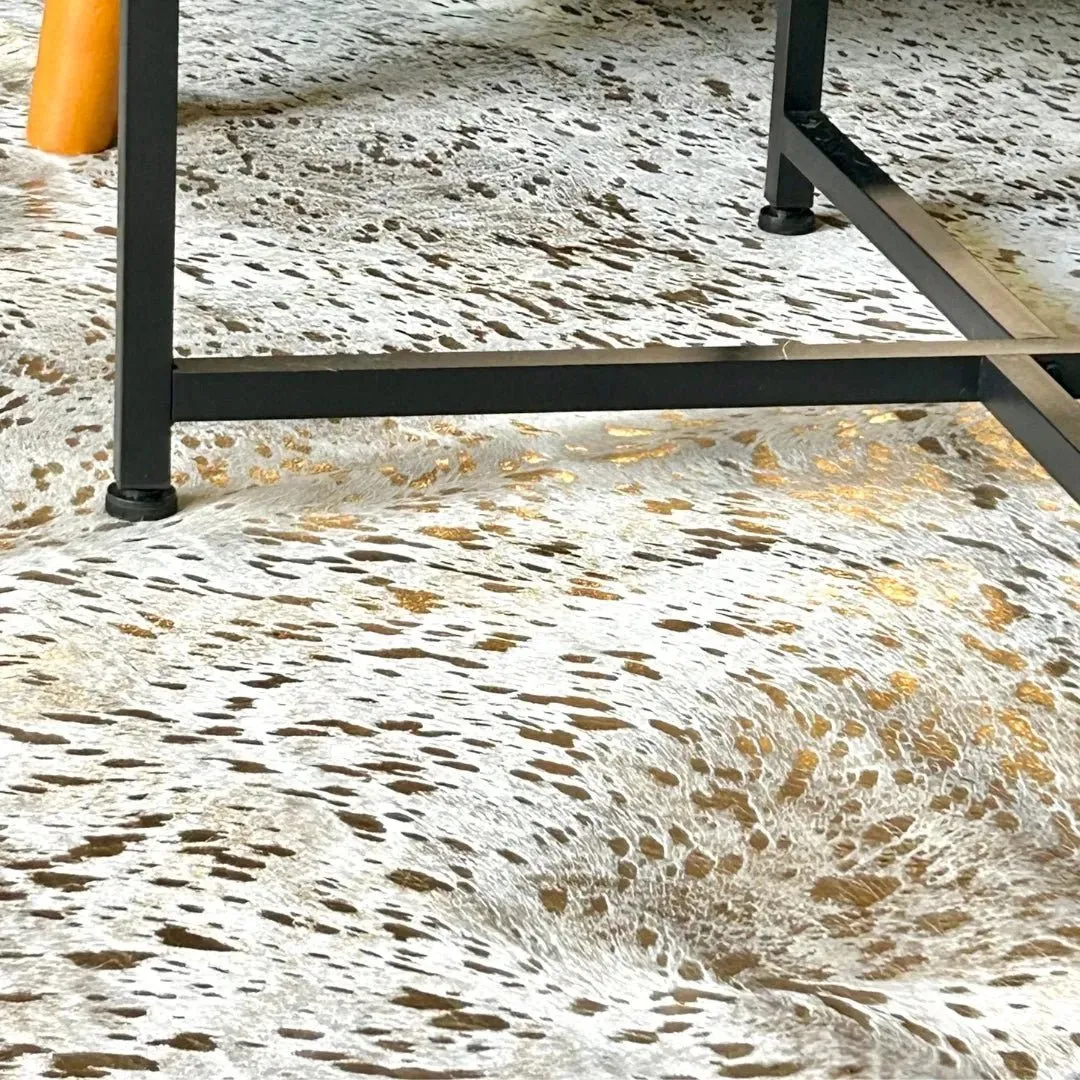 Gold Metallic Cowhide Rug