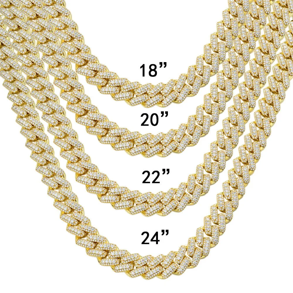 Gold Tone Booger Miami Cuban 18MM Hip Hop Heavy Necklace