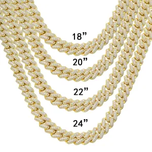 Gold Tone Booger Miami Cuban 18MM Hip Hop Heavy Necklace