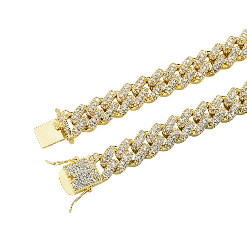 Gold Tone Booger Miami Cuban 18MM Hip Hop Heavy Necklace