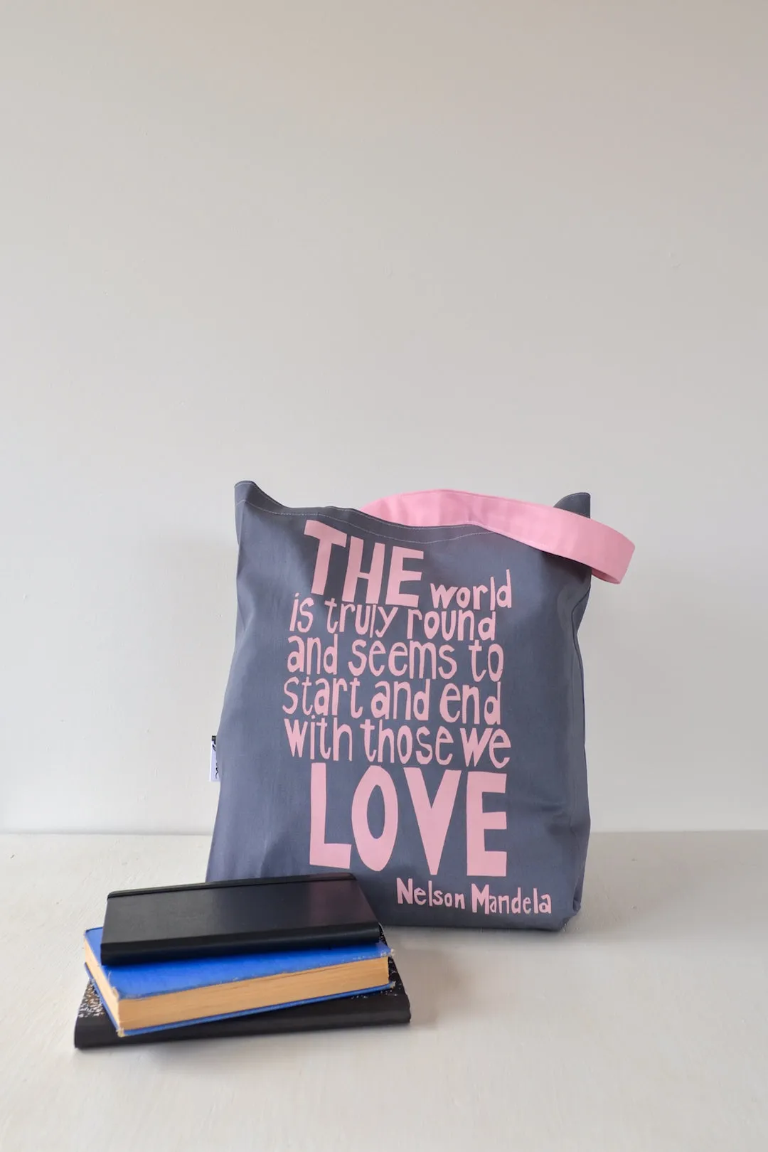 Gray With Those We Love Mandela Tote Bag