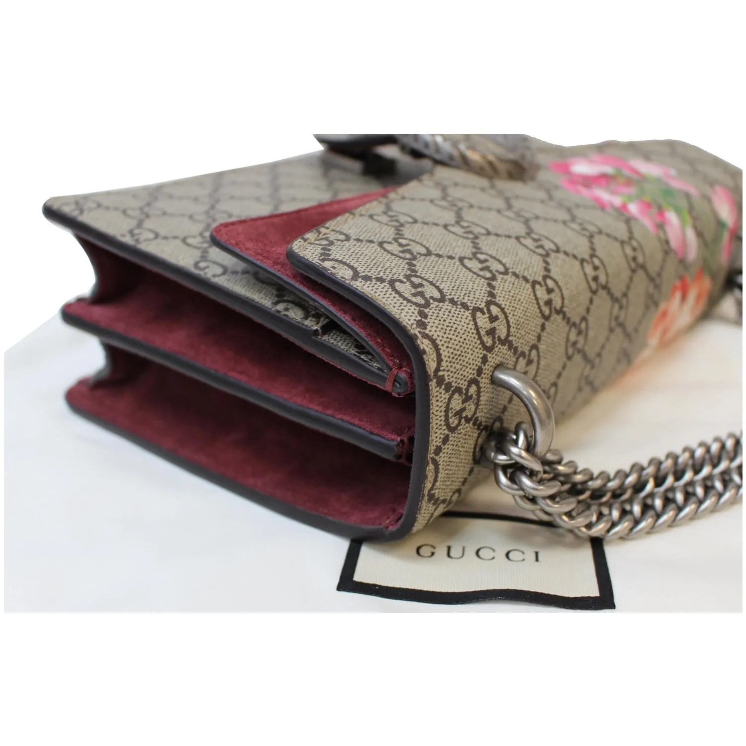 GUCCI Dionysus small GG Blooms Shoulder bag Beige 400249