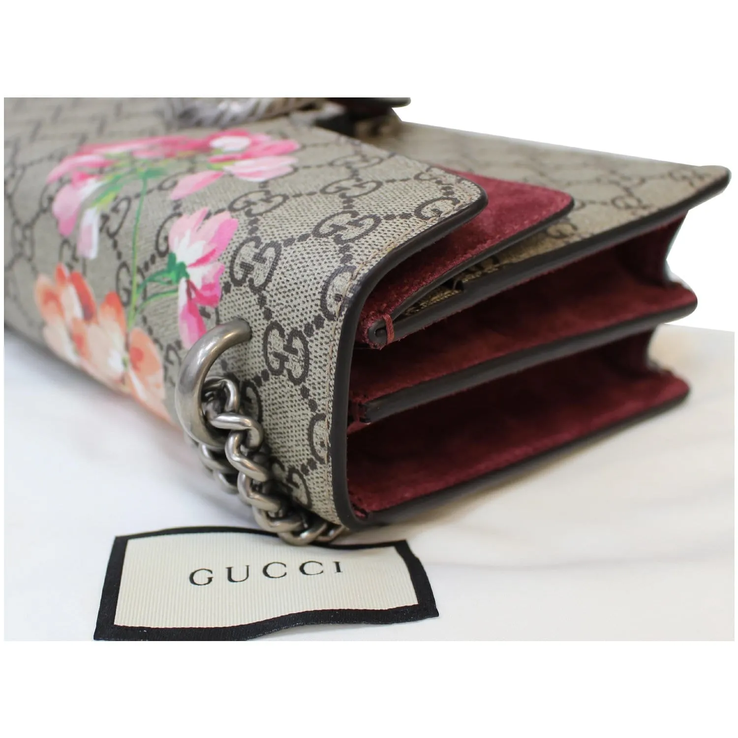 GUCCI Dionysus small GG Blooms Shoulder bag Beige 400249