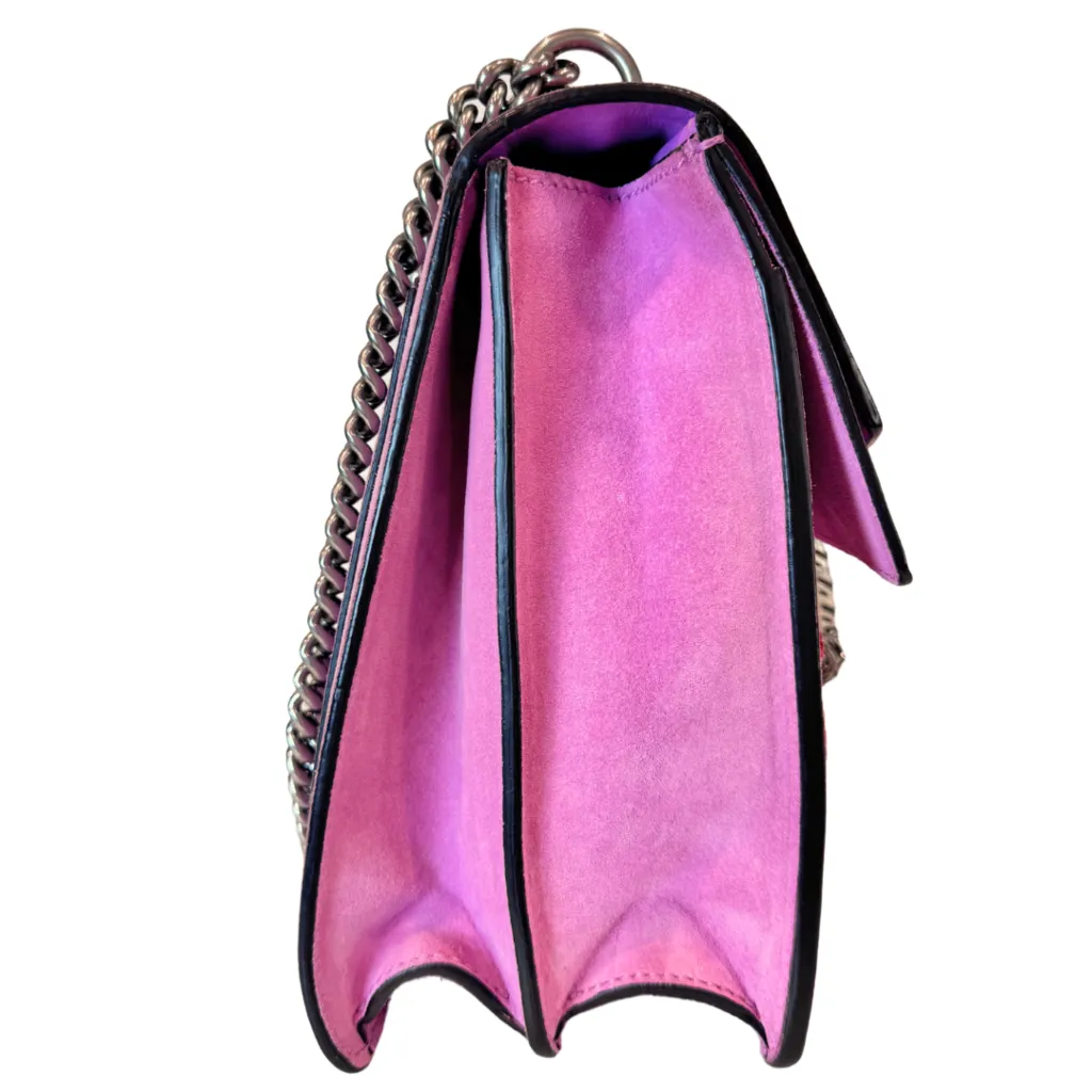 Gucci Pink Heart Flower Dionysus Shoulder Bag (AS IS)