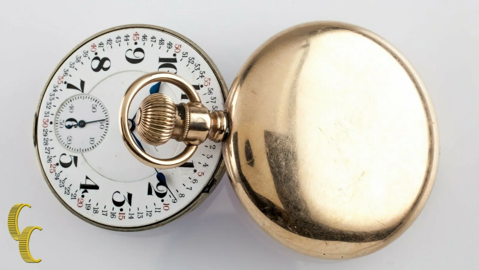 Hamilton Open Face Gold Filled Antique Pocket Watch Grade 992 16S 21 Jewel