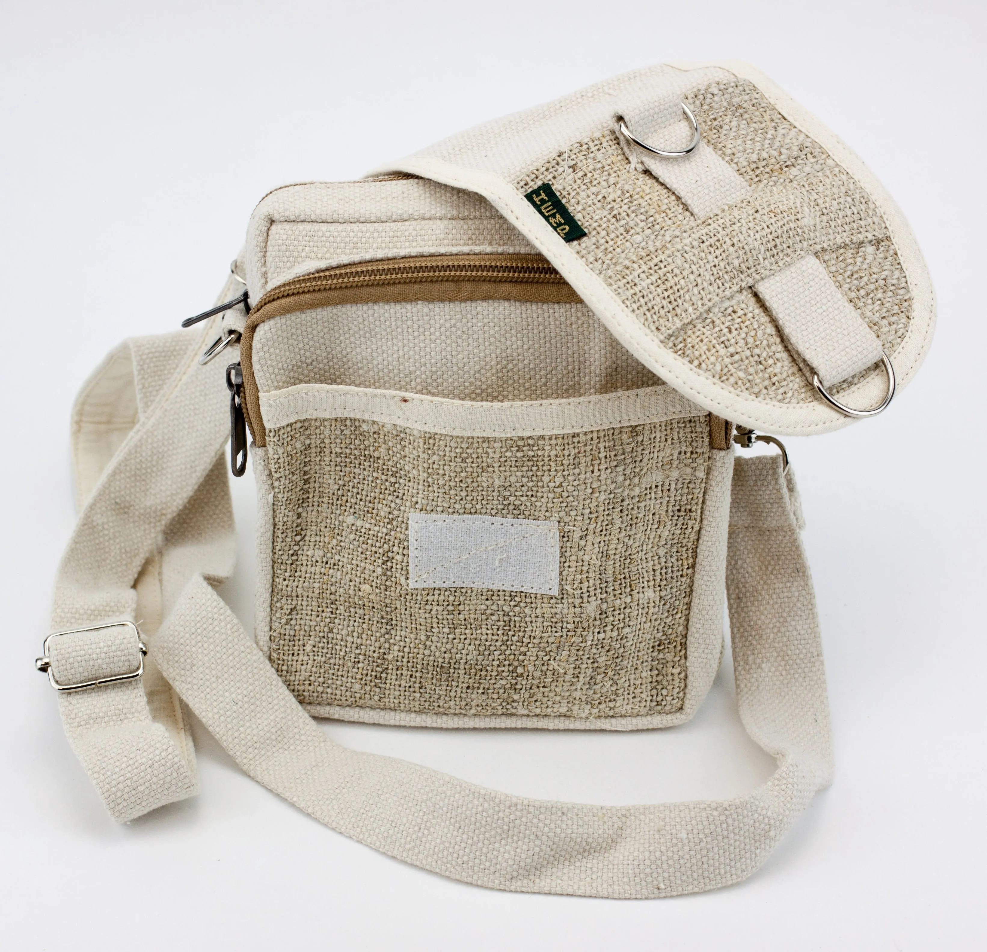 Handmade Hemp/Cotton Mix Cross Carry Bag - HMPHBCC2