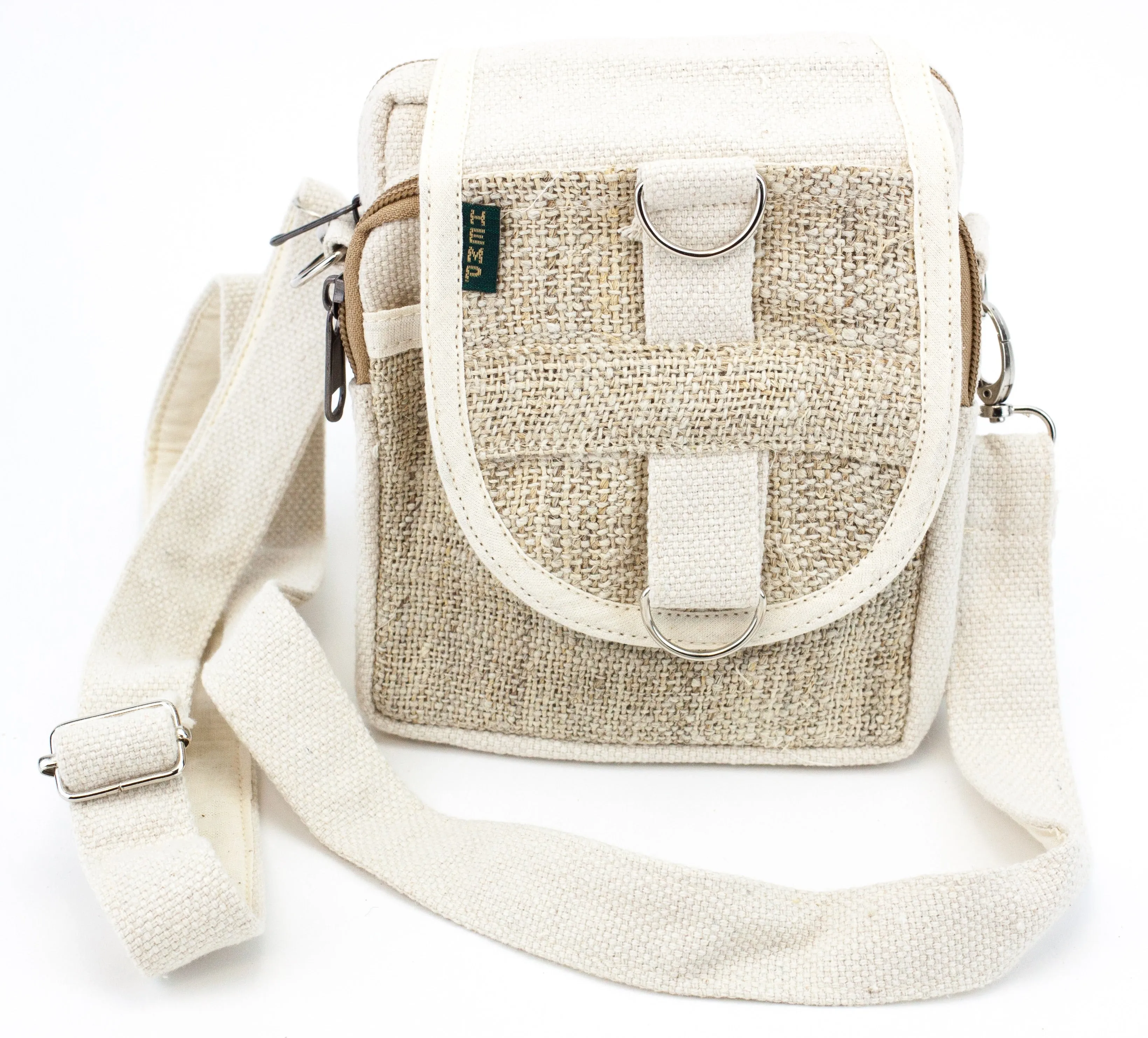 Handmade Hemp/Cotton Mix Cross Carry Bag - HMPHBCC2