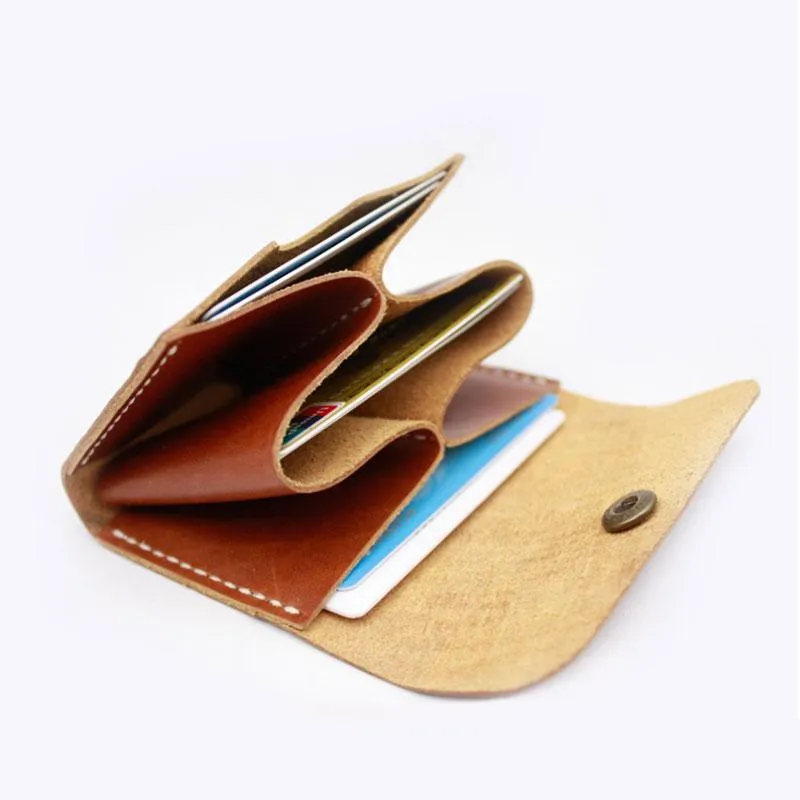 HANDMADE LEATHER CUTE Accordion Women Card Change Holder Pouch PERSONALIZED MONOGRAMMED GIFT CUSTOM Coin Wallet Holder