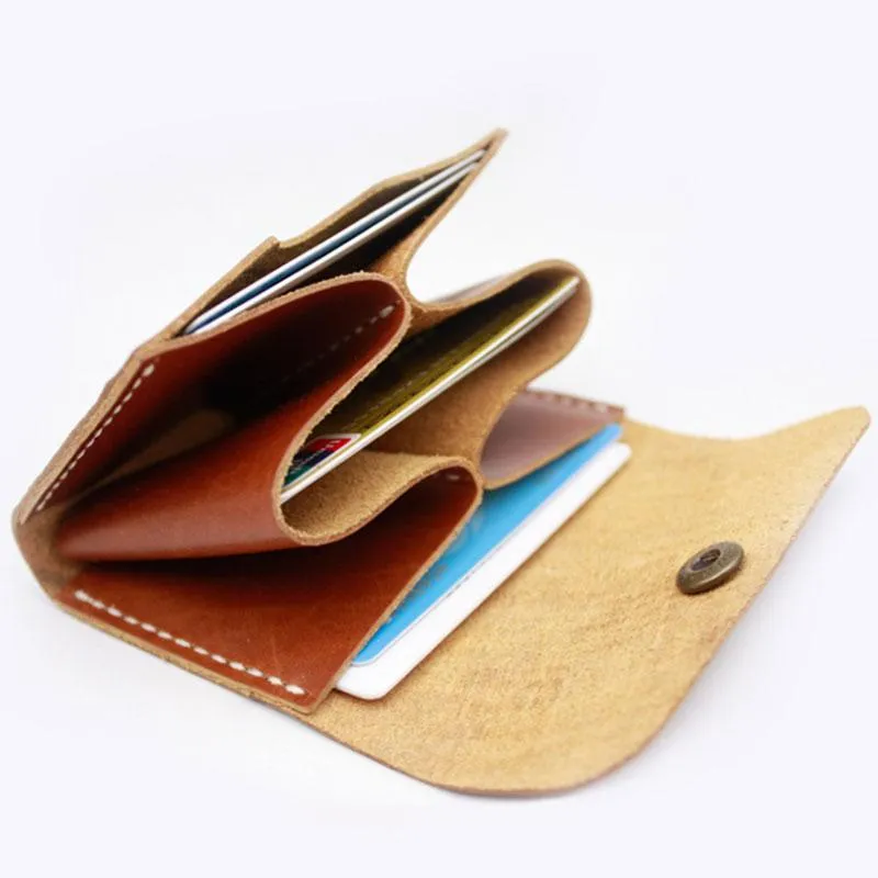 HANDMADE LEATHER CUTE Accordion Women Card Change Holder Pouch PERSONALIZED MONOGRAMMED GIFT CUSTOM Coin Wallet Holder