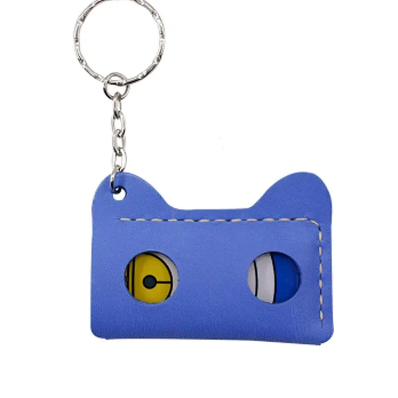 HANDMADE LEATHER CUTE Women Cat CARD Holder Keychain PERSONALIZED MONOGRAMMED GIFT CUSTOM Wallet Card Holder keyring