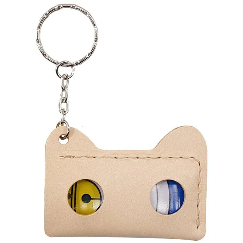 HANDMADE LEATHER CUTE Women Cat CARD Holder Keychain PERSONALIZED MONOGRAMMED GIFT CUSTOM Wallet Card Holder keyring
