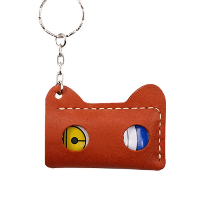 HANDMADE LEATHER CUTE Women Cat CARD Holder Keychain PERSONALIZED MONOGRAMMED GIFT CUSTOM Wallet Card Holder keyring
