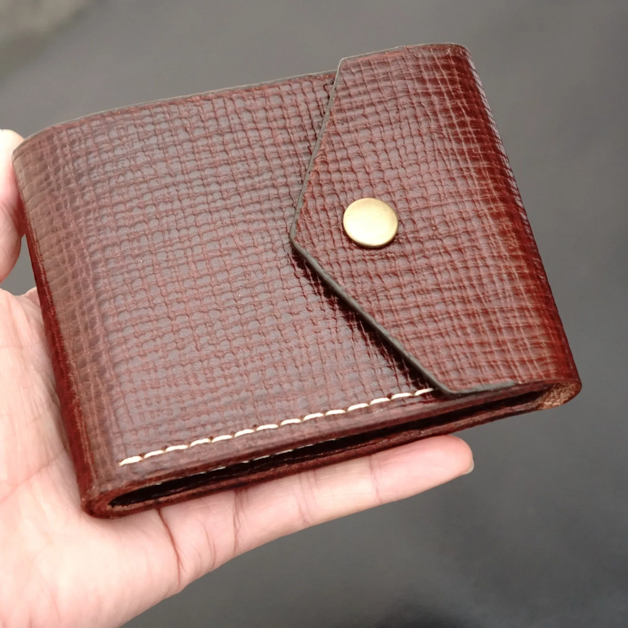 Handmade Men Bi Fold Leather Card Wallet