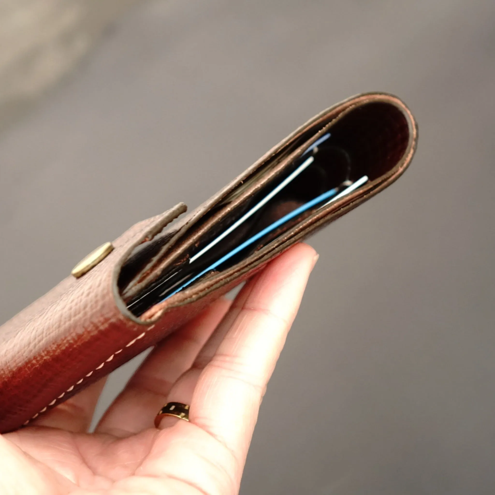 Handmade Men Bi Fold Leather Card Wallet