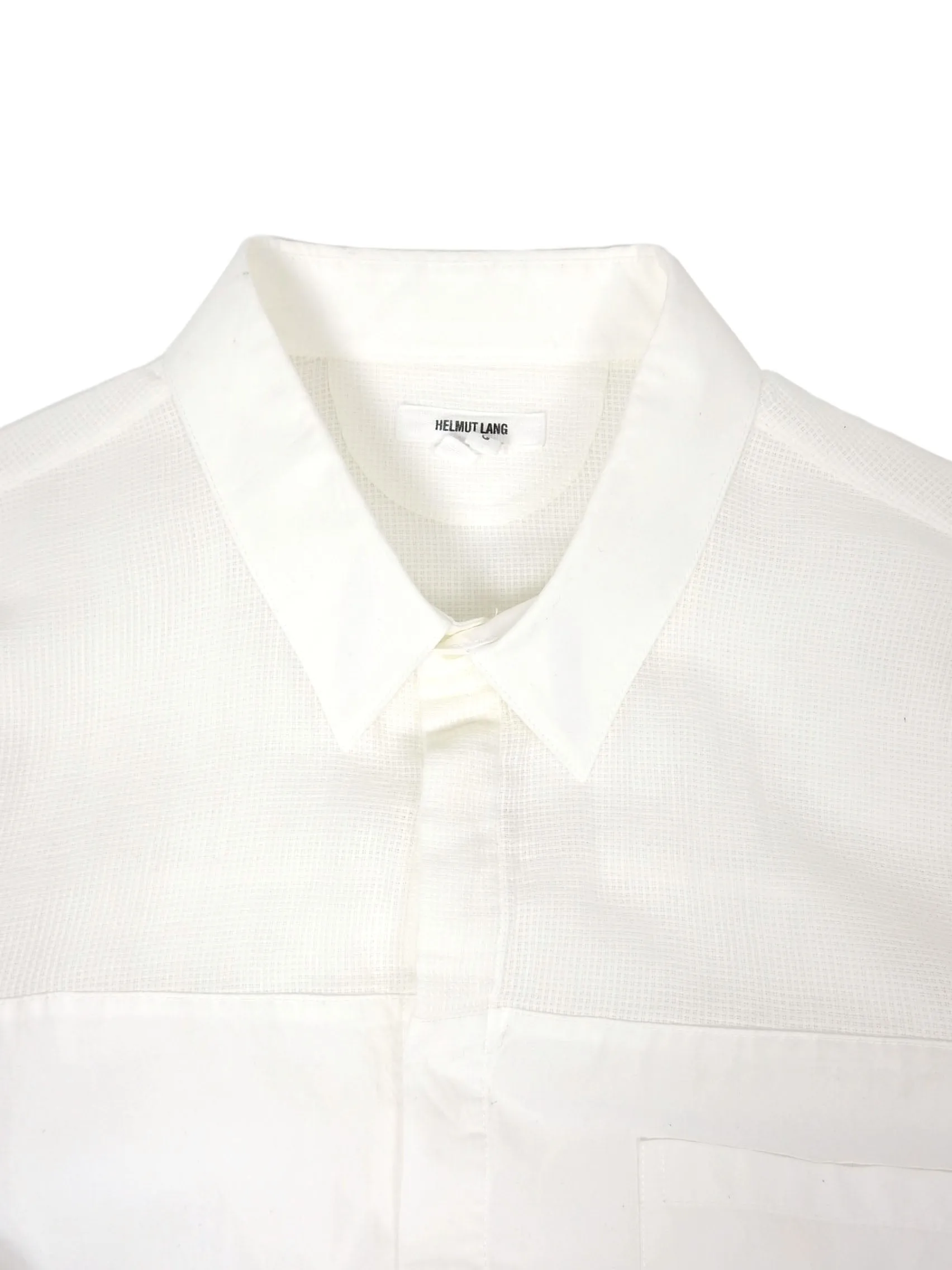 Helmut Lang White Panelled Shirt Size Large