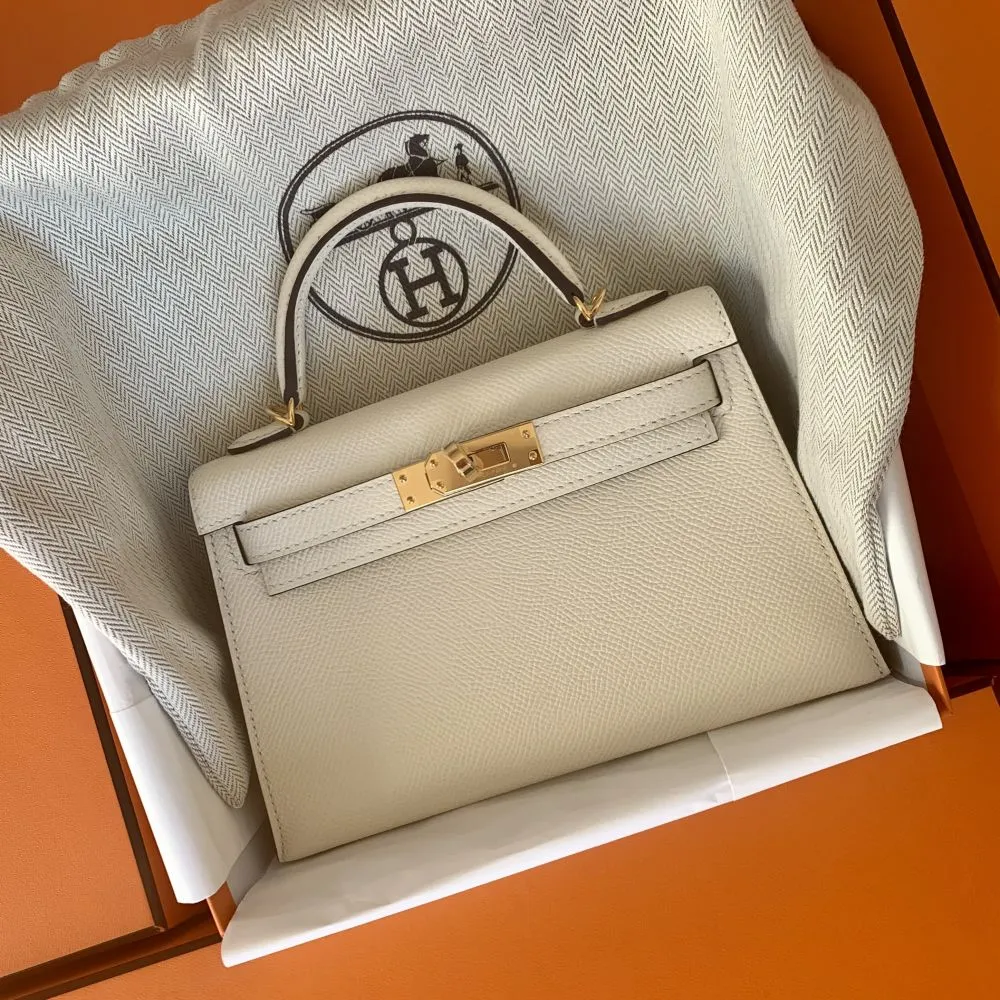 Hermès Kelly 20 Nata Sellier Epsom Gold Hardware GHW
