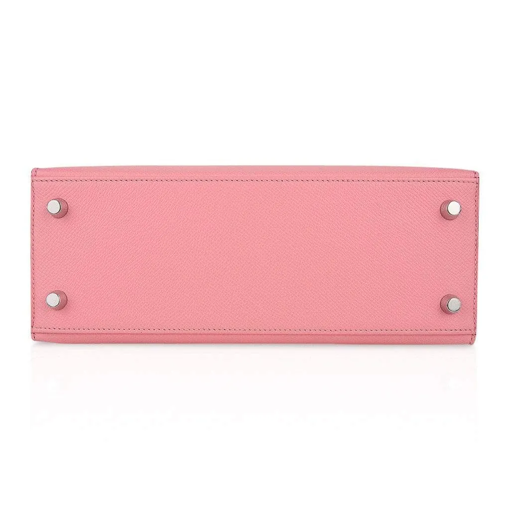 Hermès Kelly Sellier 25 Pink Rose Confetti Epsom PHW Bag