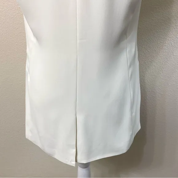 House of Harlow Sleeveless Blazer Vest Ivory Medium